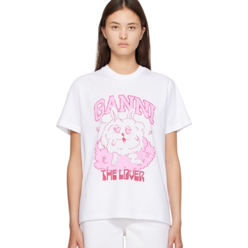 Ganni white tshirt, NWT